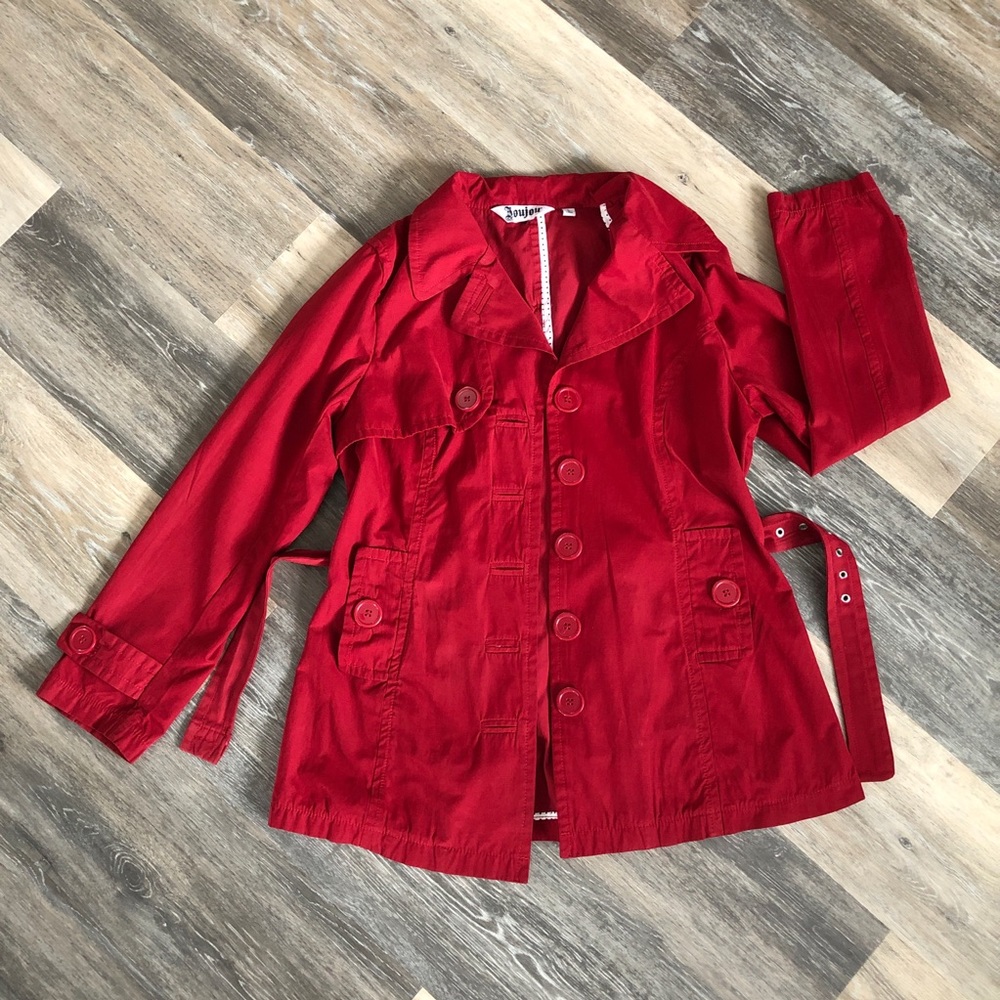 Joujou Red Trench Coat
